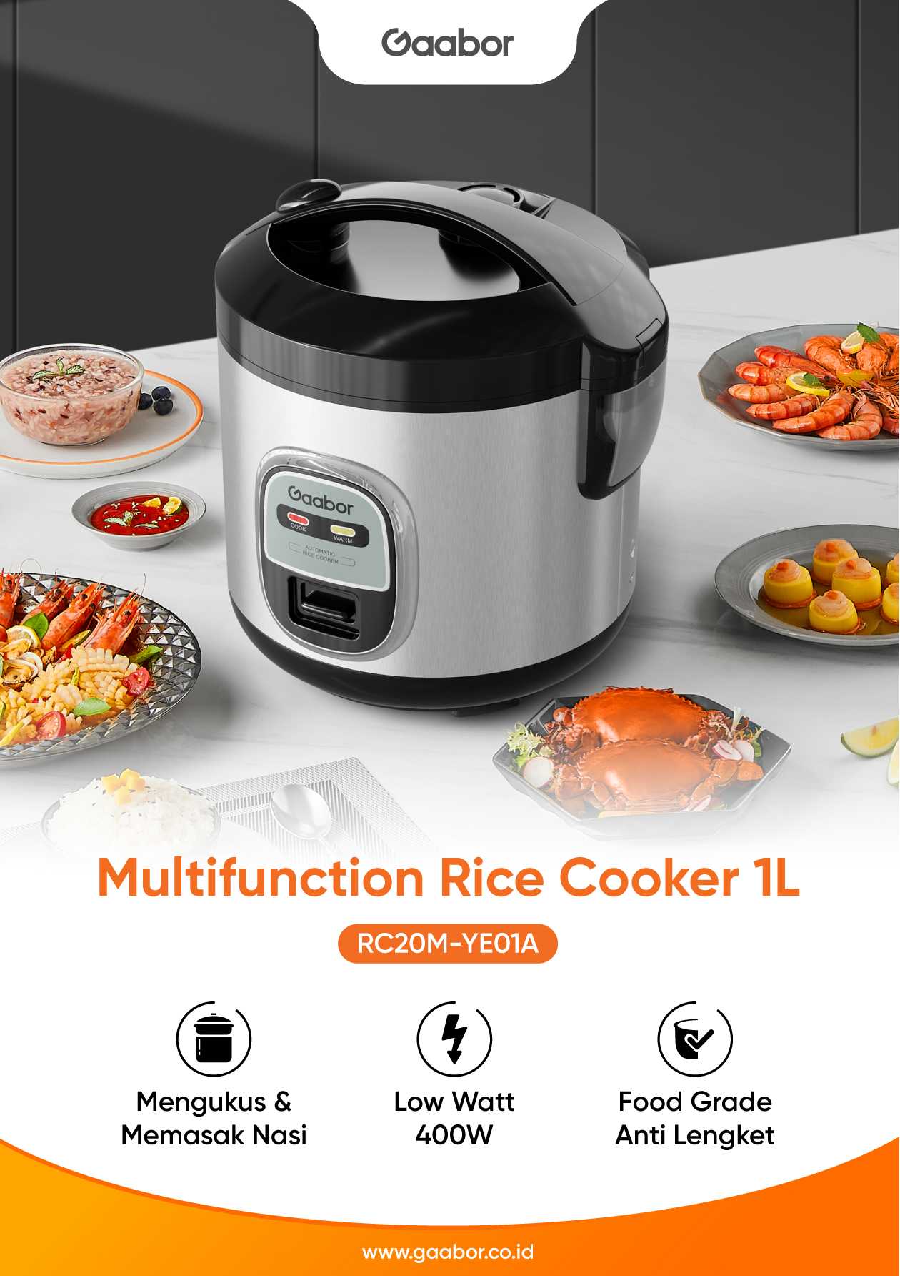 Multifunction Rice Cooker 1L RC20M-YE01A