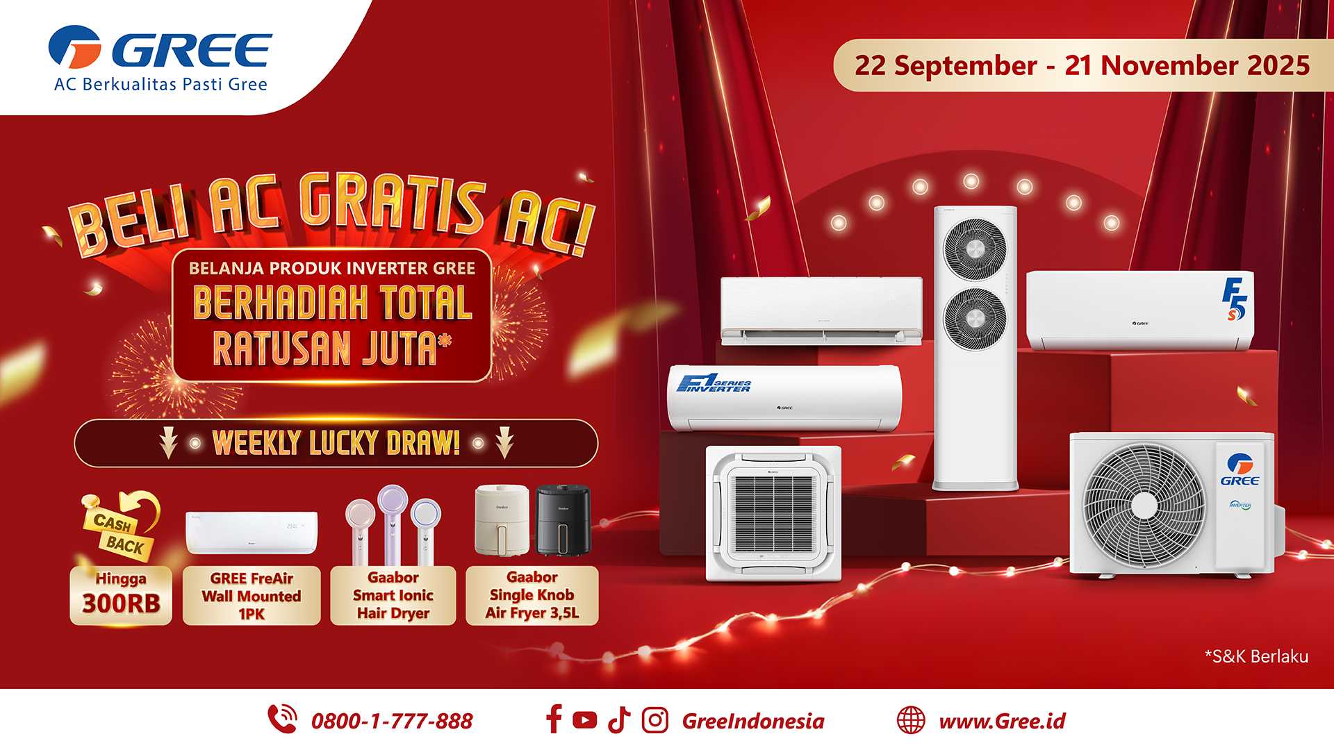 Super Undian “Beli AC Gratis AC” Gree Inverter Diperpanjang
