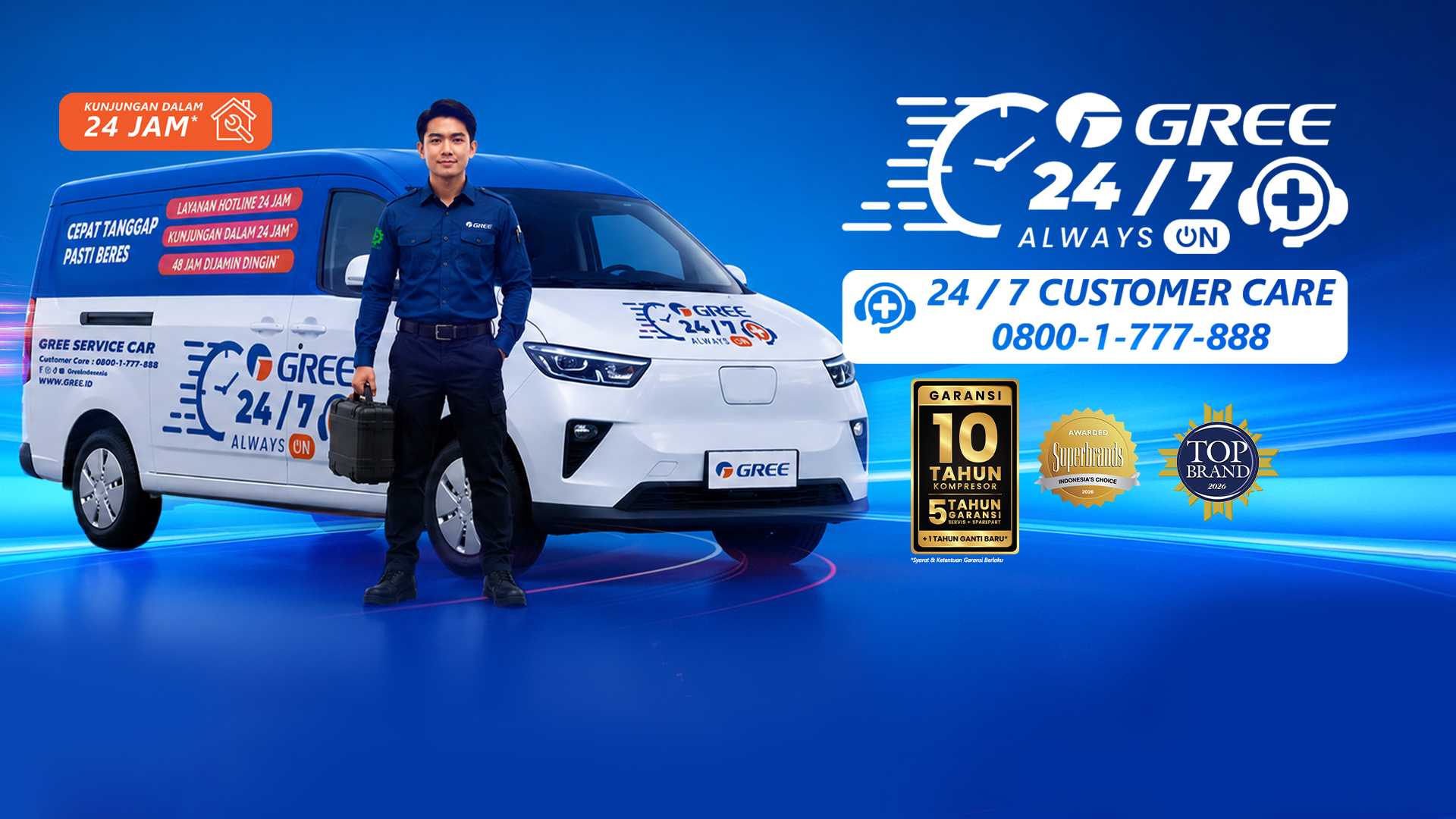 Service AC 24 Jam? Komitmen GREE 24/7 Always On untuk Konsumen di Indonesia
